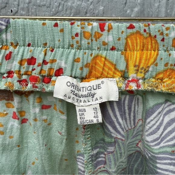 Orientique Naturally Australian Women’s Multicolor Boho Tropical Floral Shorts S - Picture 4 of 6